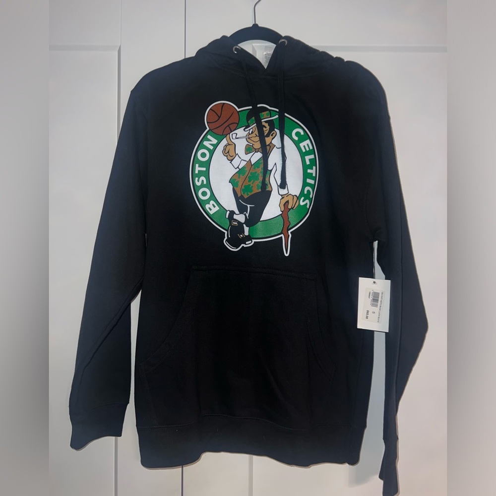 Boston Celtics Black Authentic Hoodie NWT Men’s Size Small